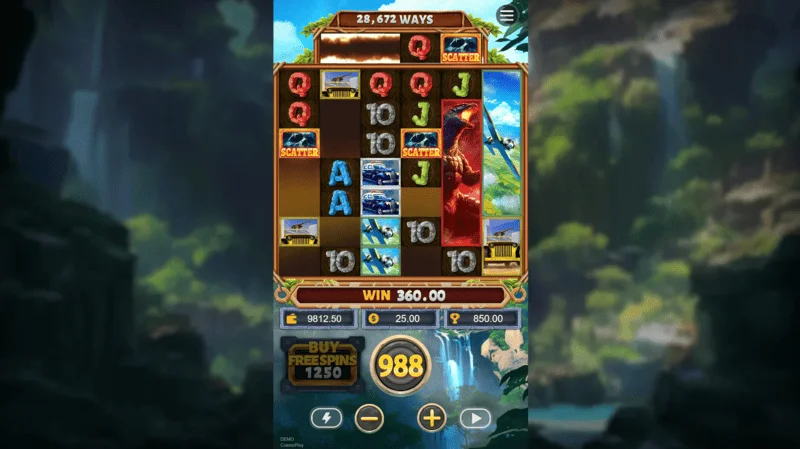 Mega Rampage - a win in the base game