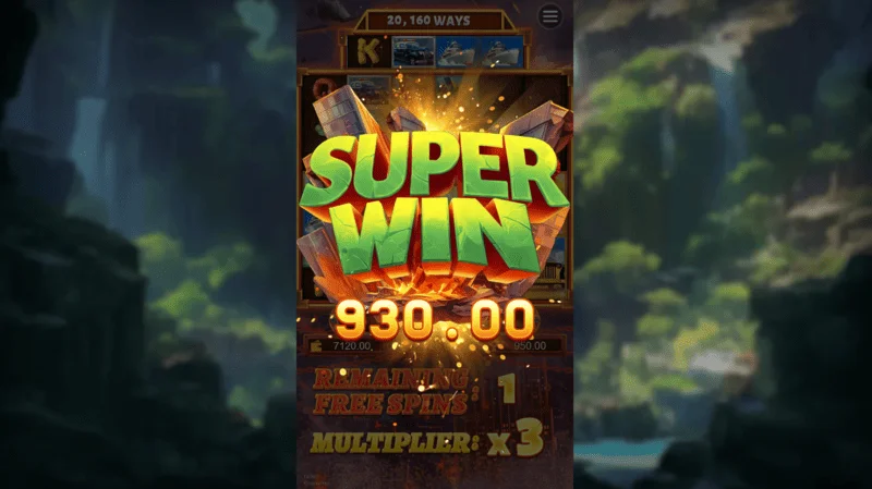 Mega Rampage - a big win in the bonus round